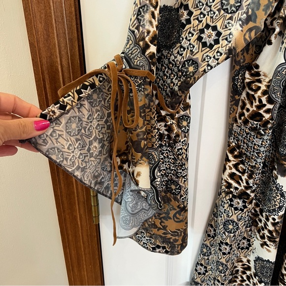 Happy & Free Black Genuine Leather Shoulder/Tote Bag + Medium Boho Dress - Picture 4 of 16